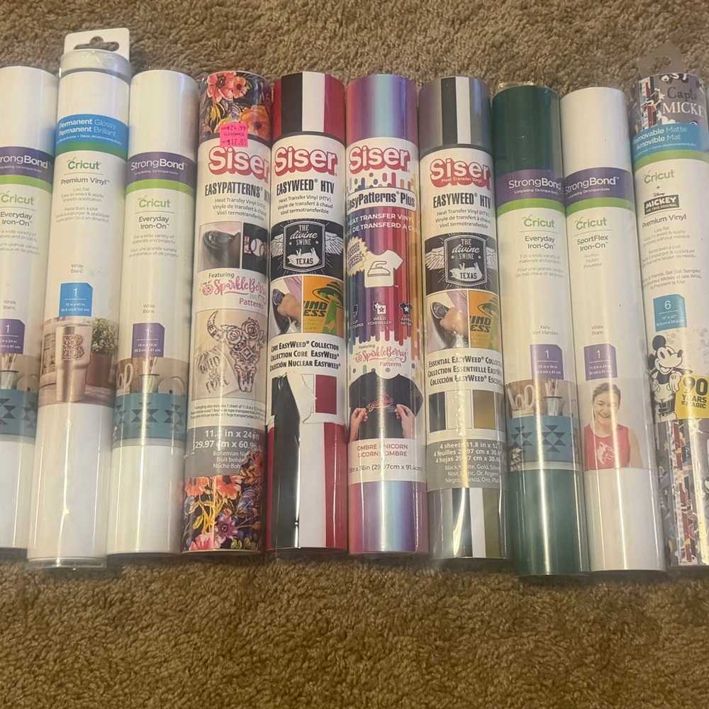 Siser and Cricut Vinyl Roll Set